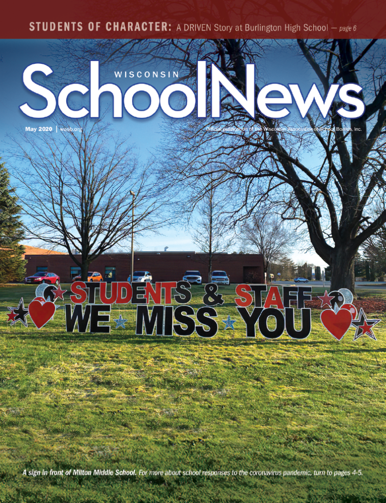 Cover of the March issue of Wisconsin School News