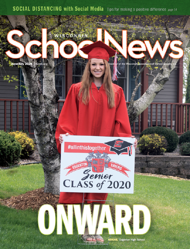 Cover of 2020 issue of April Wisconsin School News