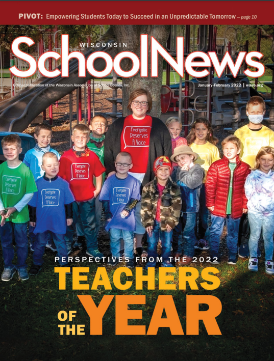 Cover image for Nov. 2021 issue of Wisconsin School News