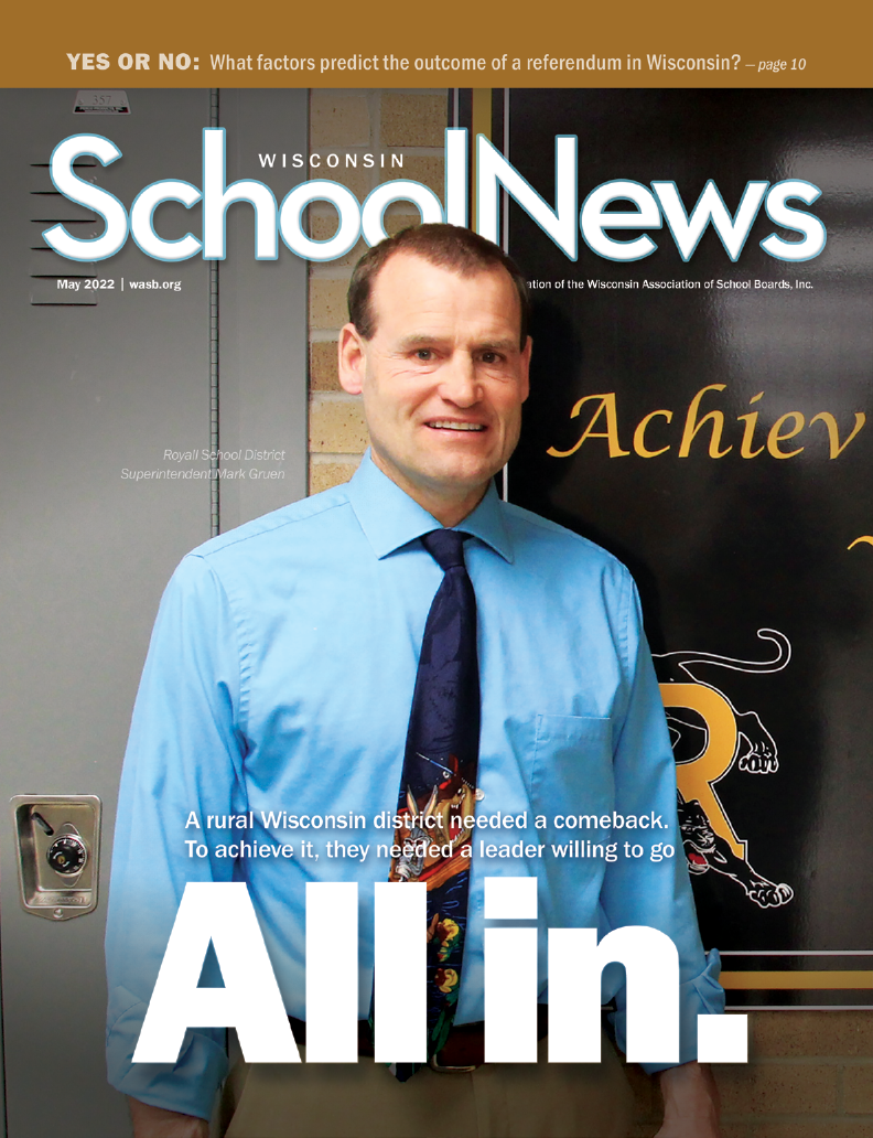 Cover image for Nov. 2021 issue of Wisconsin School News