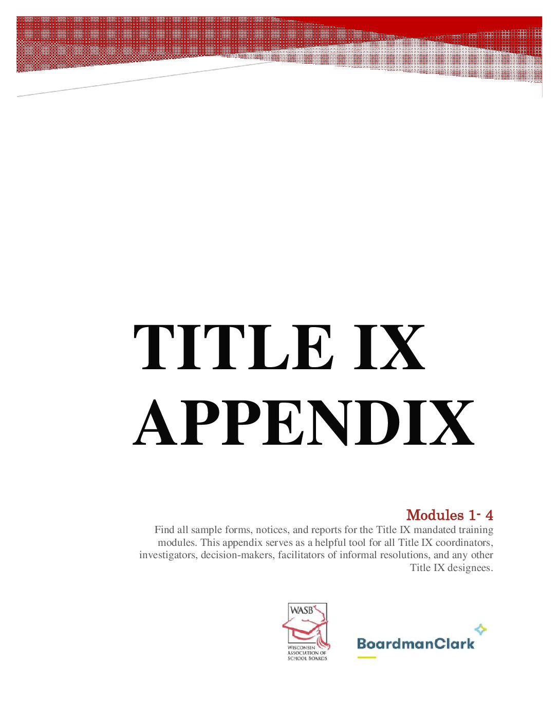 Complete Appendix Title IX Sample Docs WASB BC 2025 - Wisconsin ...