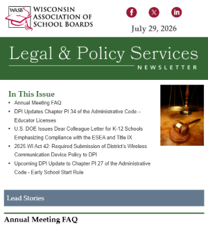 Legal and Policy Services Newsletter
