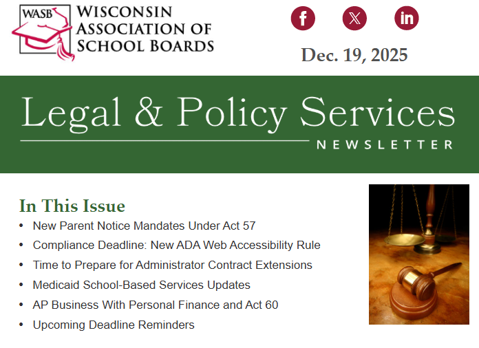 Legal and Policy Services Newsletter